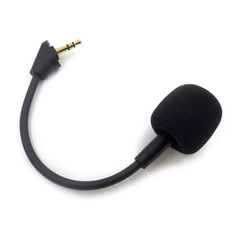 Replacement Game Mic 3.5mm Microphone Mic for HyperX Cloud-Alpha S Gaming Headset Noise Cancelling Mic Foam Cover