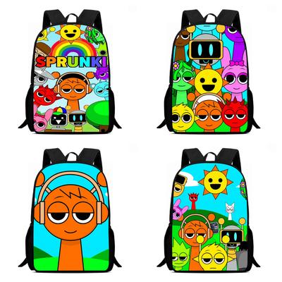 Kreskówka 15 cali Plecak Dziecięcy, Nadruki Anime Gry Sprunki Szkolny Plecak dla Dziecka, Lekki Plecak Dziecięcy, Najlepszy Prezent