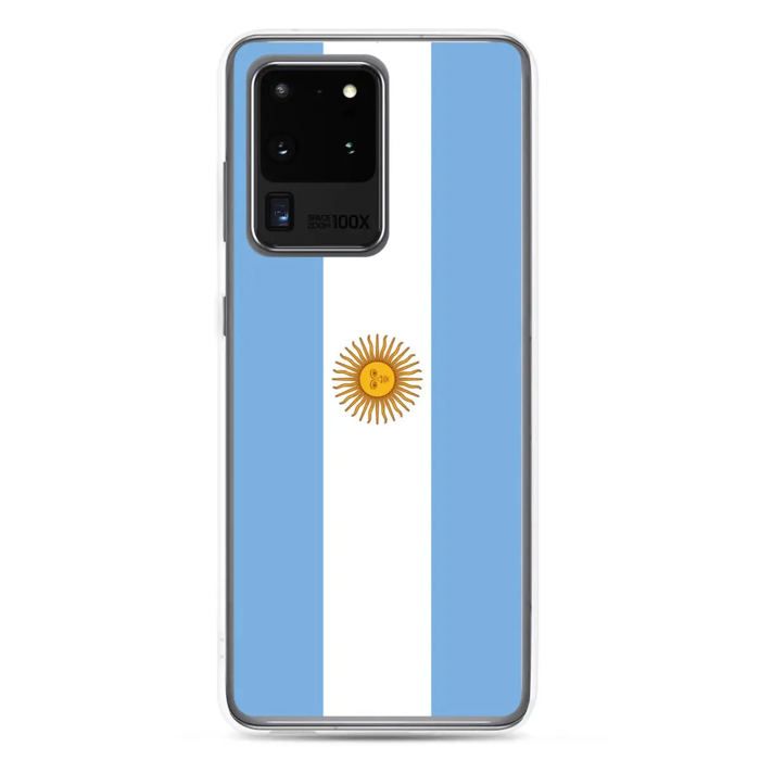 Coque Téléphone - Samsung - Galaxy S20 - Drapeau Argentin - Souple - Multicolore