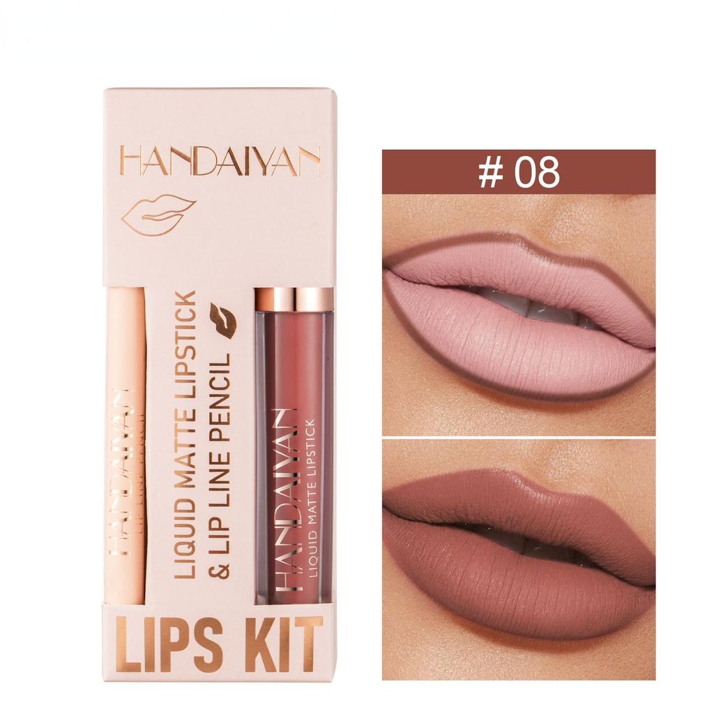 Matte Nude Brown Lipliner Pencil Lipsticks 12 Colors Lip Contour Kit Waterproof Non-sticky Sexy Velvet Red Lipgloss Makeup Tool