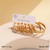 Geometric Stainless Steel Round Hoop Earrings - Classic, Luxurious, Non-Fading for Women