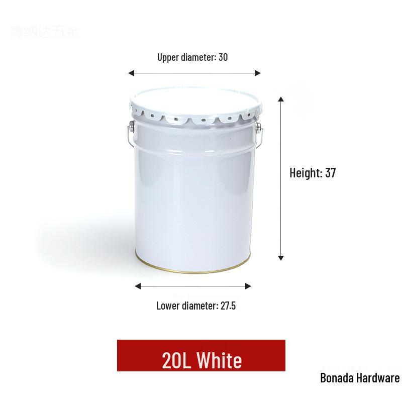 Secchio Vernice Lattice con Coperchio - Piccolo Contenitore Metallico Rotondo per Campionamento Asfalto (0.1-20L)