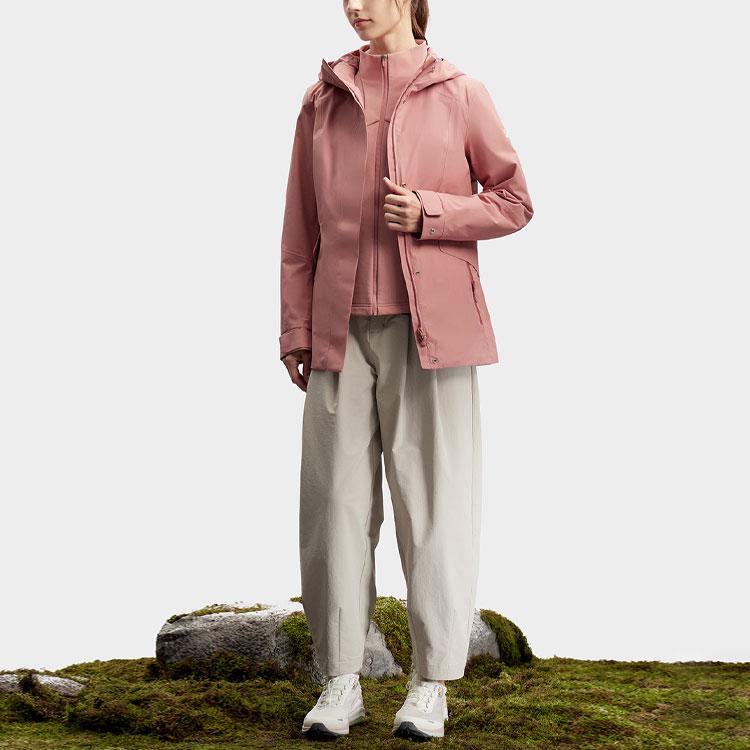 FILA Solid Color Outdoor Sports Mid-Length Hooded Jacket Women Jacket Foam-Pink A11W417708F-PK