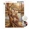 Beautiful Framed Pearl Painting Kit Cute Otter On Tree Design DIY 3D Bead Art Canvas Creative Wall Decor Perfect Gift for Adults Handicraft