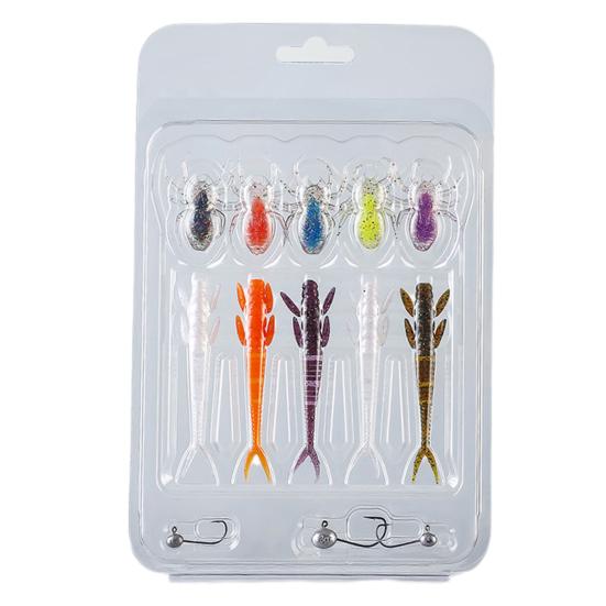1 set Nalucă de pescuit moale cu cârlig ascuțit TPR Nalucă artificială colorată de morcic păianjen Scorpion Nalucă de apă dulce apă sărată Bas Accesorii de pescuit la păstrăv