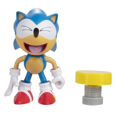 Sonic The Hedgehog Figura de acción Sonic clásico con resorte Juguete coleccionable 4"