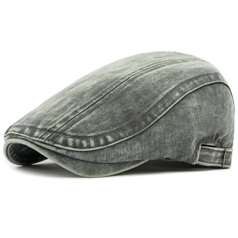 HT4804 Mens Berets Women Spring Summer Autumn Denim Cap Artist Painter Beret Hat Male Female Ivy Flat Cap Adjustable Beret Cap