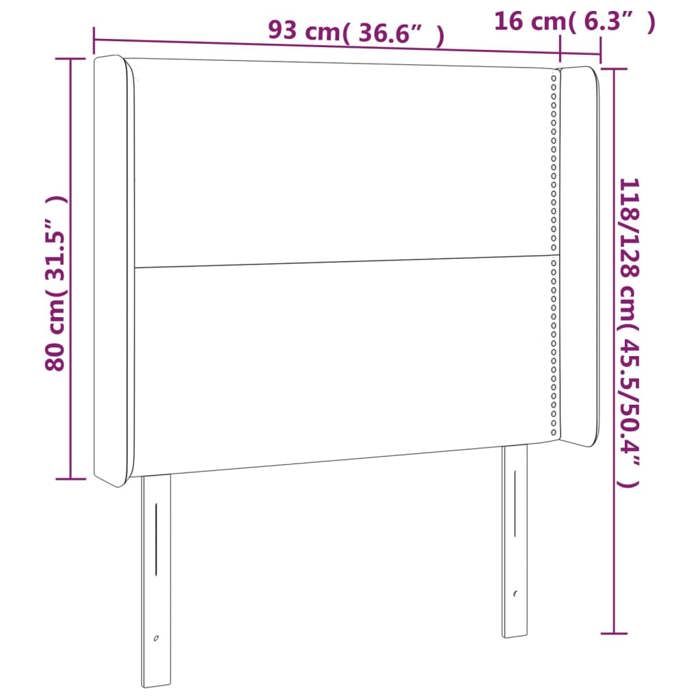 VidaXL LED Headboard Bedroom Furniture Single Bed Accessory Headboard Bed Frame Interior Blue 3123896