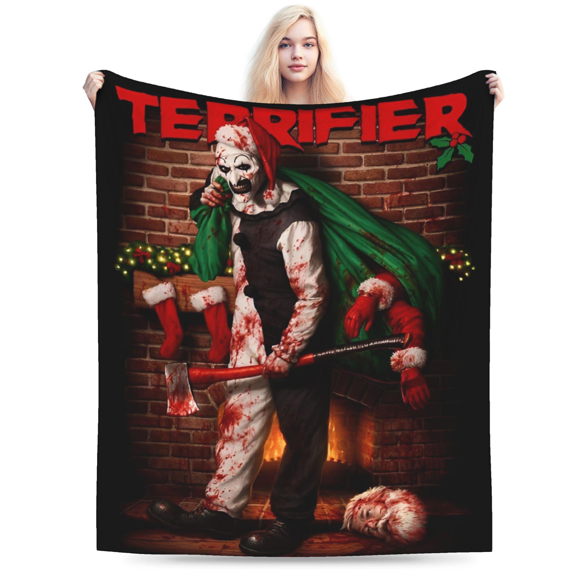 

Terrifier 2 Art The Clown Blankets Soft Flannel Novelty Gift Halloween Film Throw Blanket Quilt 130x150cm
