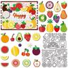 2Pcs 2 Styles Fruit Carbon Steel Cutting Dies Stencils for DIY Scrapbooking Photo Album Decorative Embossing Paper Card 94~107x139~152x0.8mm