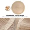 Set of 4/8 Dining Mat Modern Round Tassel Placemats Heat Resistant Table Pad for Bedroom Living Room Kitchen Christmas Decor