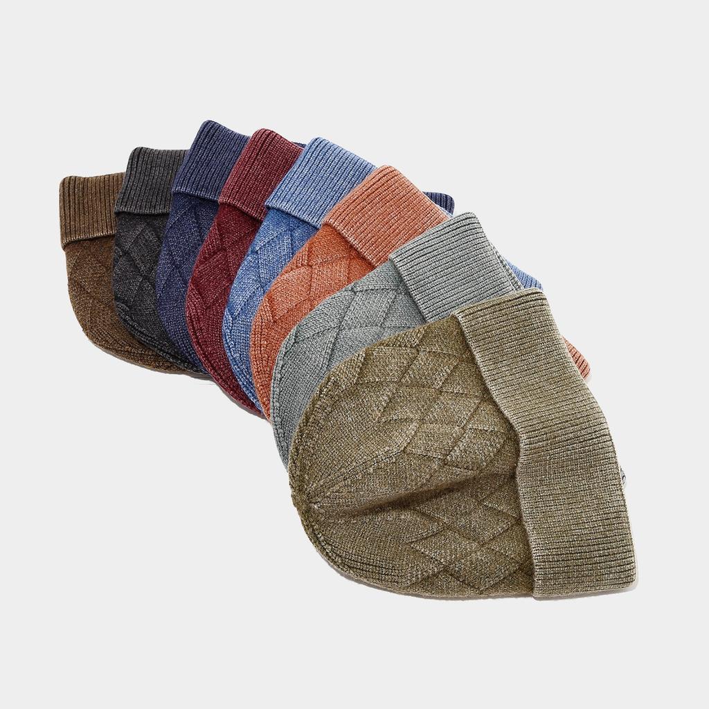 Women's Autumn & Winter New Style Core-Spun Yarn Ear-Warming Couple Knitted Hat - European and American Fashionable Skull Cap