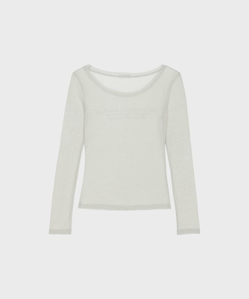 Alkialka Sheer Long Sleeve (Light Gray)