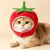 Soft Fit Pet Tomato Hat Simulated Vegetable Dog Transformation Hat Dog Headdress Party Walk