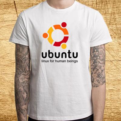 Ubuntu Linux Bekanntes Betriebssystem Herren Weißes T-Shirt Top Unisex