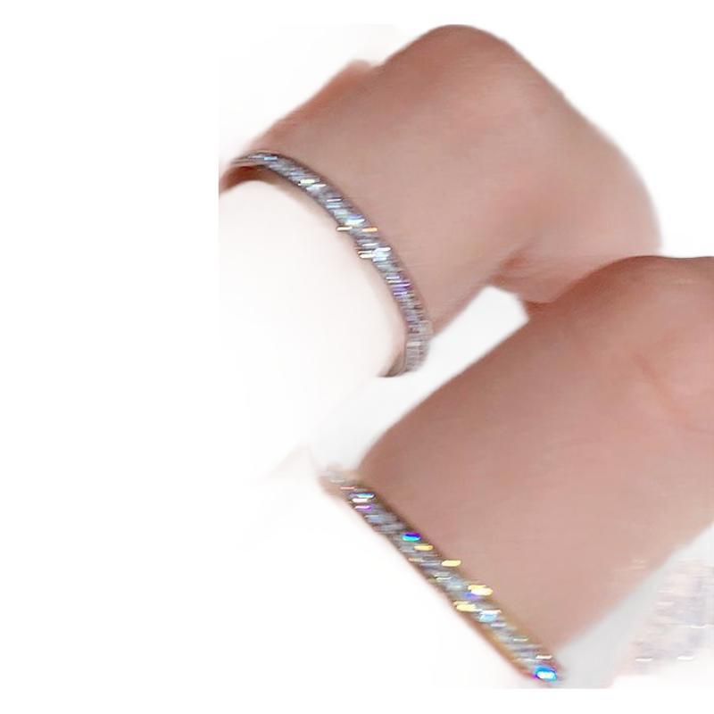 Titanium steel gypsy star row diamond ring women's fashion jewelry versatile accessories ring