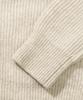 AGOD Hairy Ribbed Knit Cardigan [Oatmeal]
