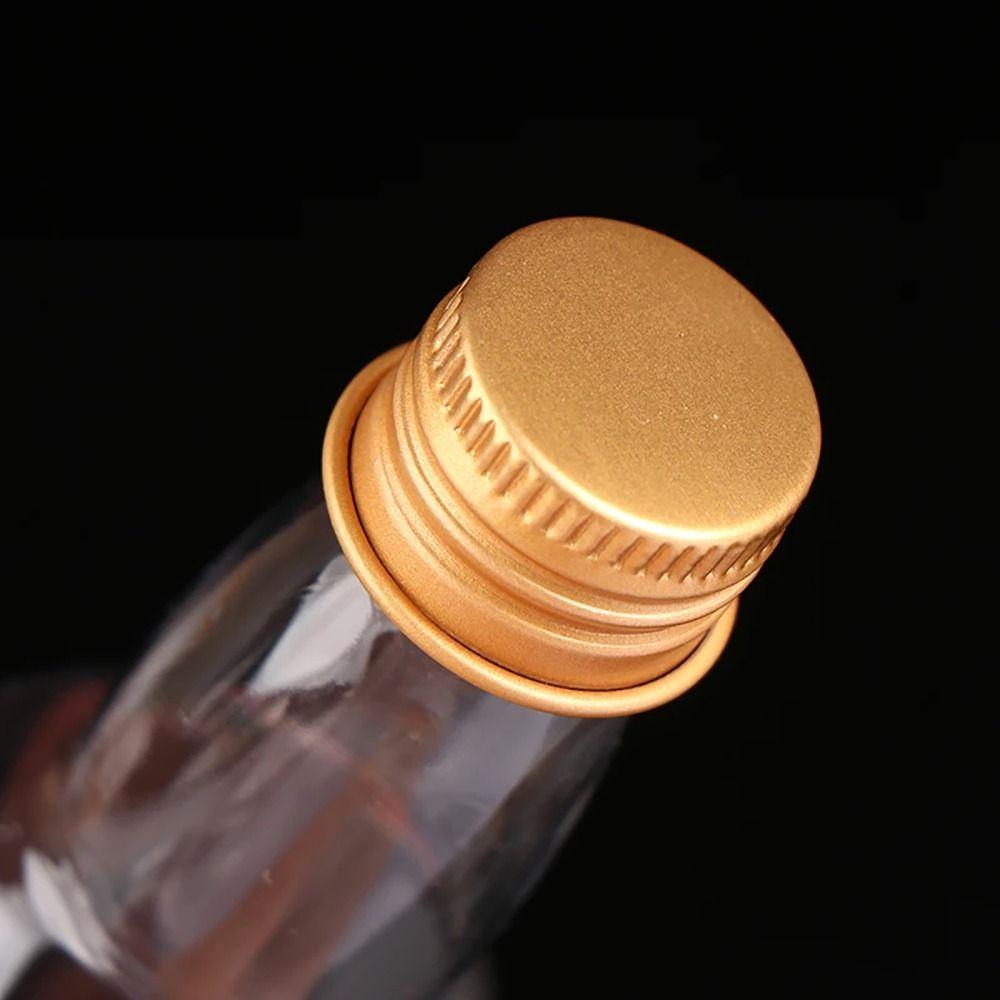 5Pcs Party Supplies Mini Liquor Bottles Set Silver/ Gold Caps Alcohol Shot Bottles