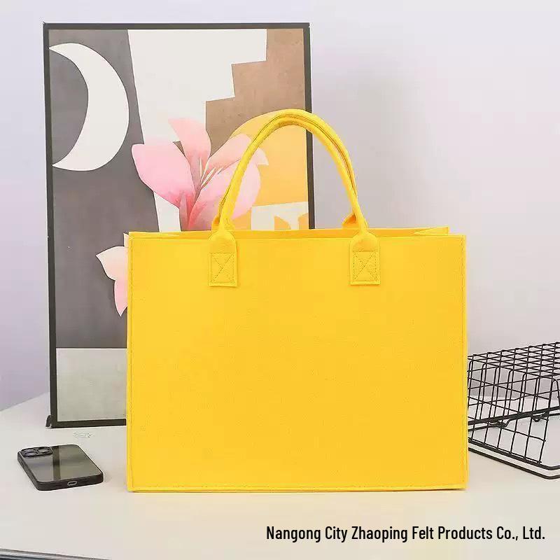 Versatile Thickened Felt Tote Bag - Large Capacity Souvenir and Gift for Promotional Events