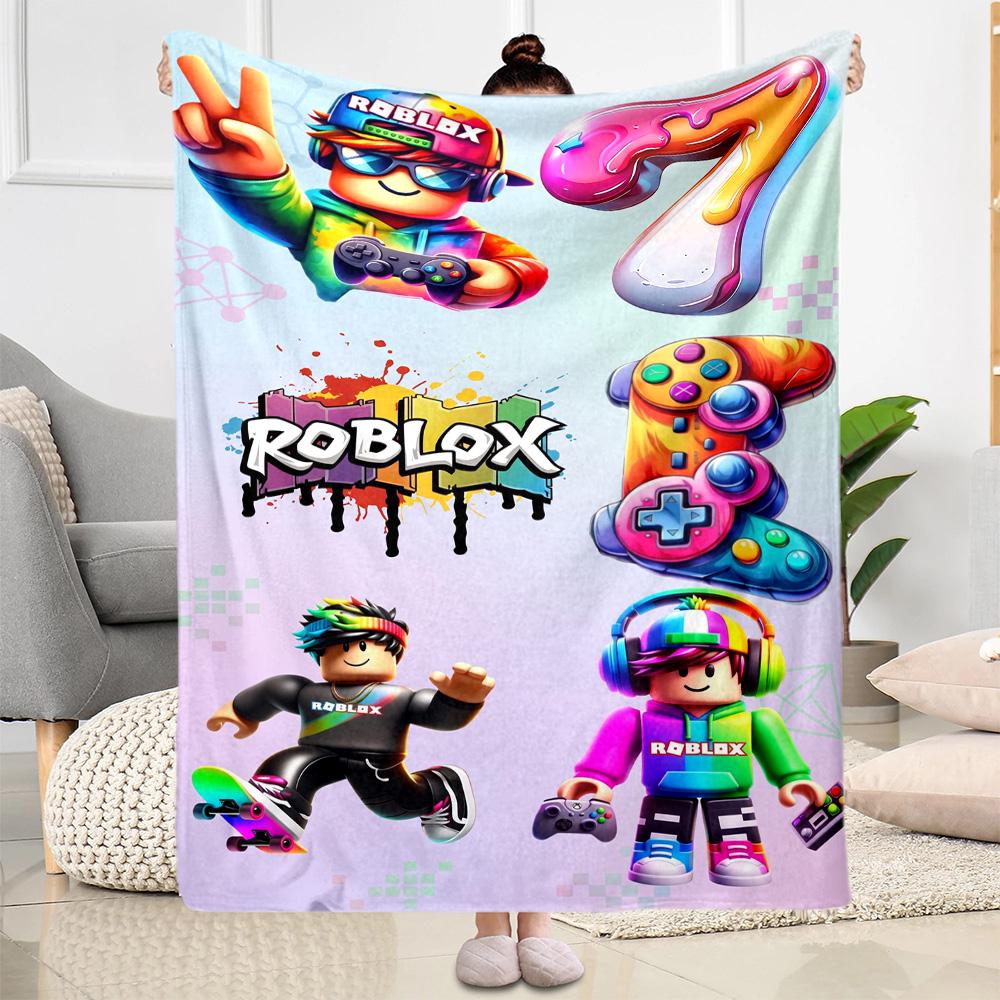 Roblox 324 Blanket Soft Warm Cozy Suitable for Office Chair Couch Seaside for All Occasions Playful Design Gifts For Family Or Friends
