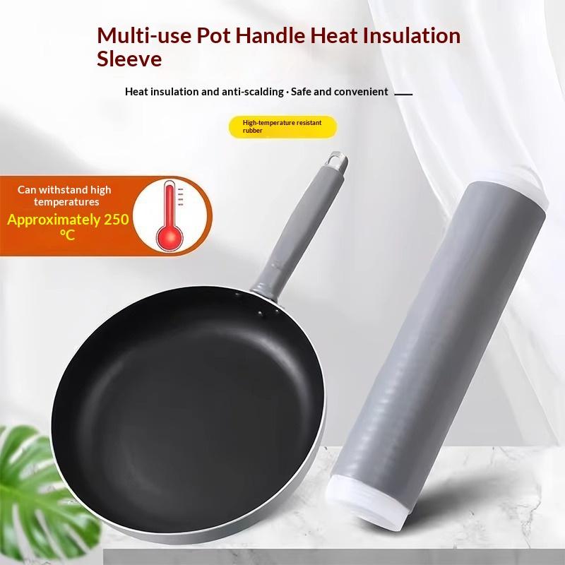 Pot Handle Heat Insulation Cover Anti-Scalding Rubber Handle Cover Frying Pan Protector Hot Handle Holder Sleeve For Cookware