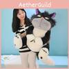 Cute Grey Short Plush Lucife Cat Doll Stuffed Animal Toy For Teenagers 30/45/60/80cm