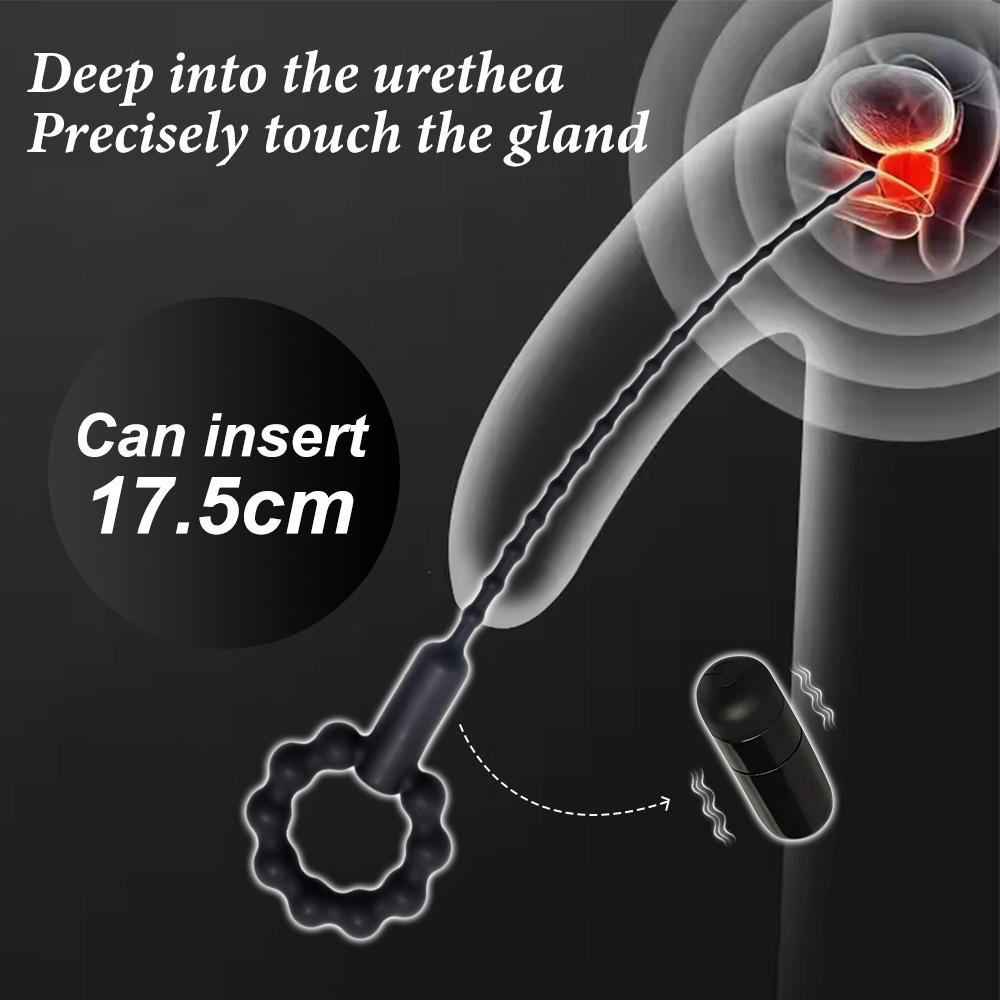 Penis Rod Vibrator Urethra Plug Urethral Dilator Stimulate Sex Toys for Men Adult Goods Ejaculation Delay Male Masturbation Toys