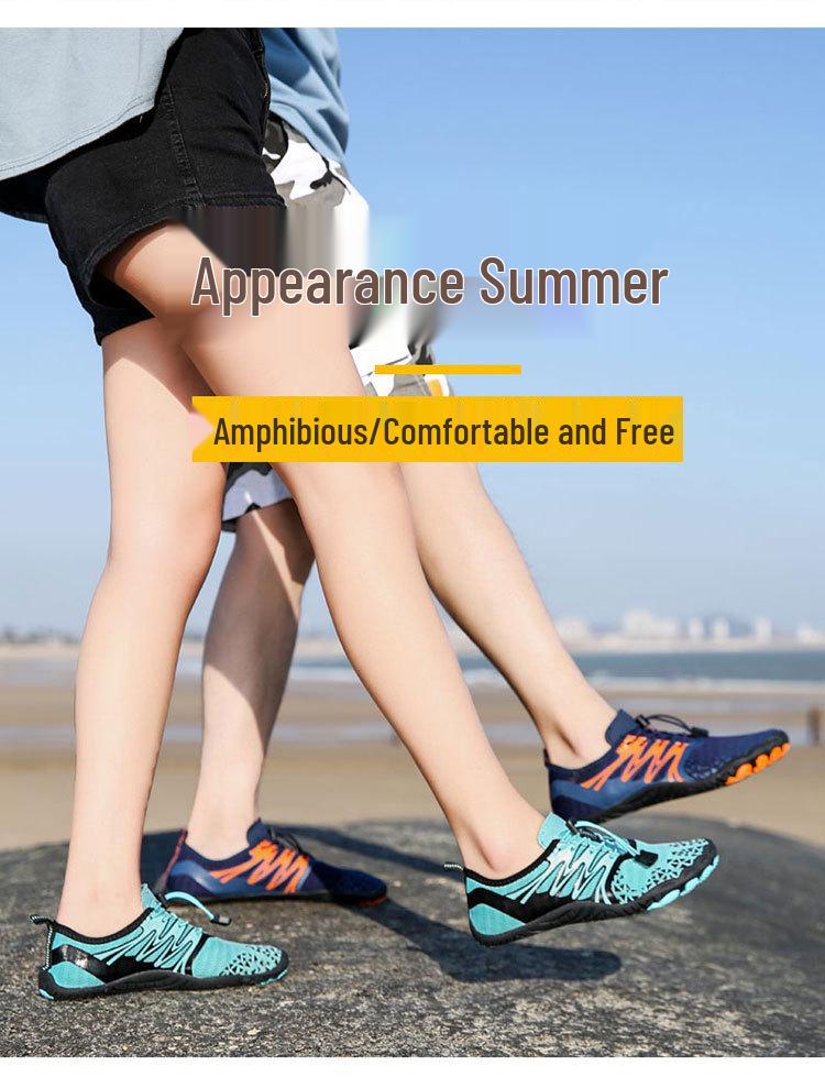 Unisex Quick-Dry Non-Slip Five-Finger Water Shoes: Breathable Wading Shoes for Fishing & Swimming