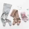 Girls Bowknot Pantyhose Fall Cotton Knit Infant Stocking Sweet Lolita Style Children Pantyhose Baby Autumn Spring Tights 1-10years