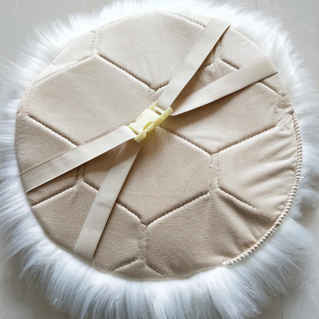 Luxurious Faux Fur Seat Cushion Pad Plush Artificial Sheepskin Mat