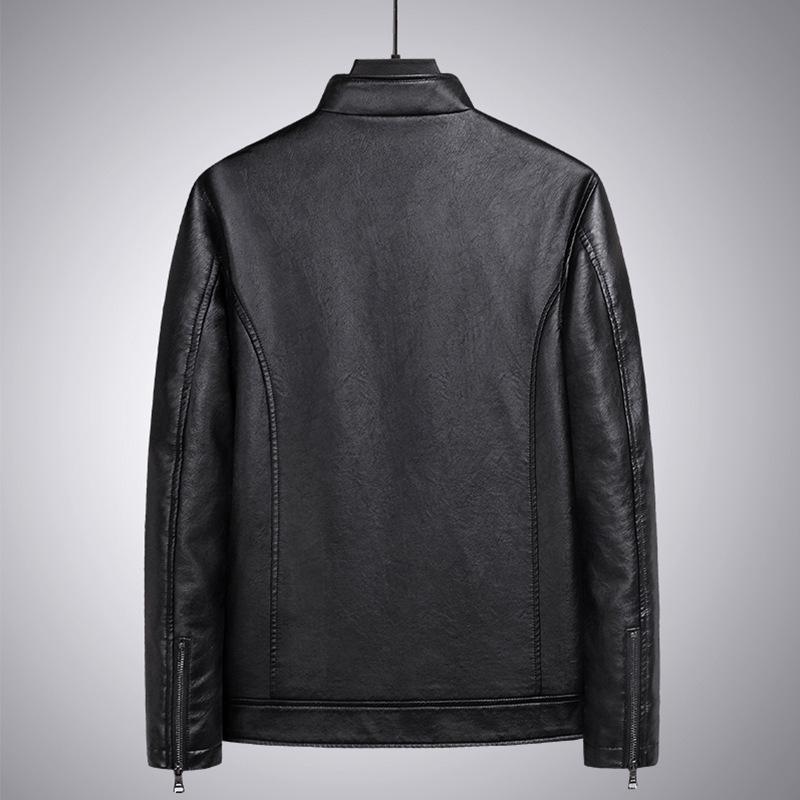 Leather jacket men's new leather jacket trend autumn and winter locomotive leather jacket men's large size