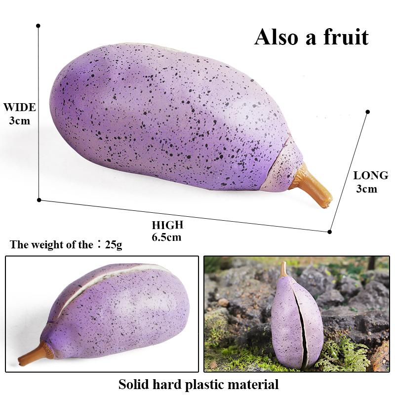 Oenux Pretend Play Toy Cute Fruits Vegetables Mushroom Model Cake Toppers Foods Jouet Family Fun Early Education For Kids Gift