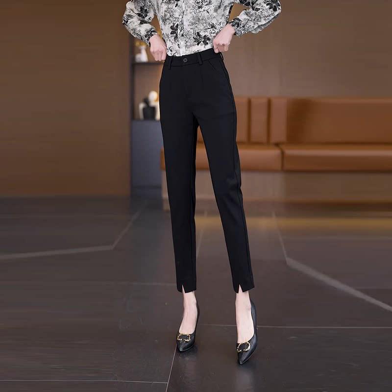 2026 Spring/Autumn High-Waisted Slim Fit Cropped Harem Pants Extra Large