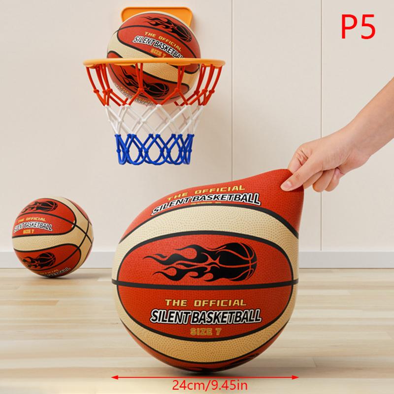 1Pc Kids Bouncing Mute Silent Basketball With Cloth Cover Indoor Silent Foam Basketball Bounce Soft Squeezable Ball
