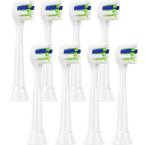 

Philips Sonicare Compatible Replacement Toothbrush Heads with Mini Brush Heads, DiamondClean, EasyClean, and FlexCare Compatible, 8-Pack