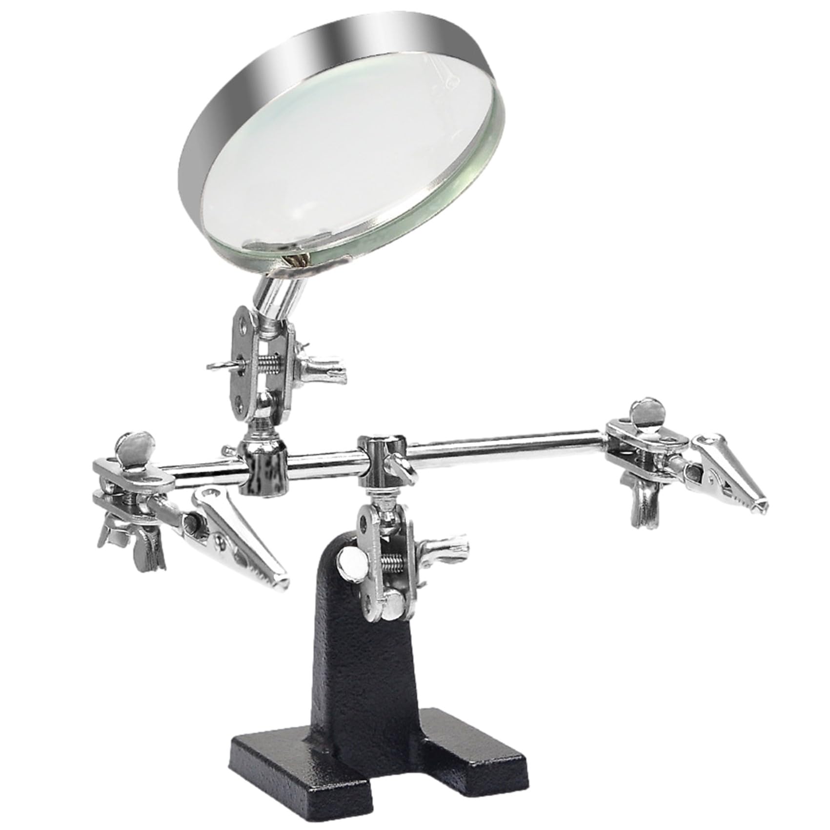 

NOELAMOUR 5x Magnifying Glass Stand with Clip for Precision and Plastic Models Work, Soldering,