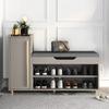 Simple Comfortable Footstool Shoe Changing Stool Home Entrance Shoe Storage Cabinet Bench Integrated Multifunctional Shoe Rack