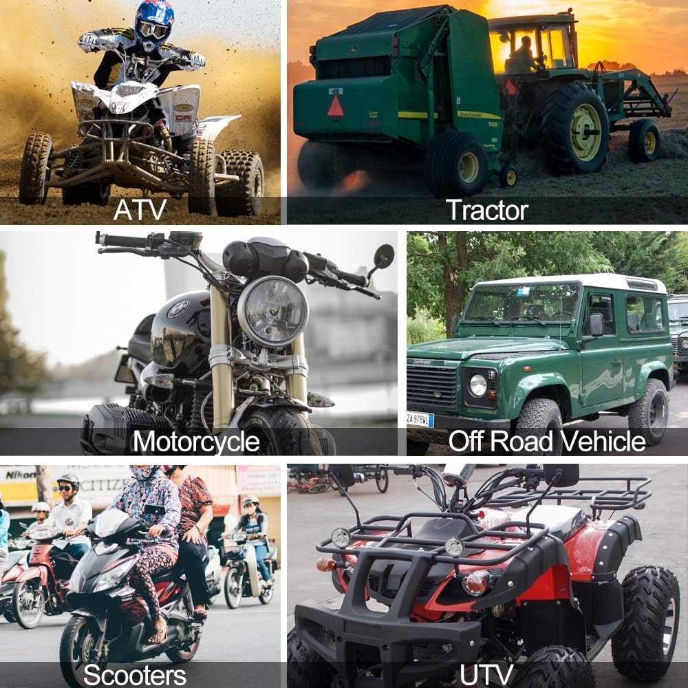 Biqing Motorcycle Reflector Round 24 V Reflector Round Red (2.4 x .4 inches) Truck