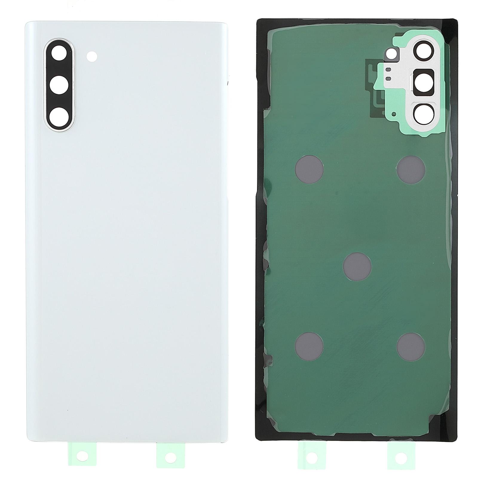 

Для Samsung Galaxy Note 10 4G N970/Note 10 5G N971 Корпус батареї з клейкою наліпкою+Кришка об єктива камери White