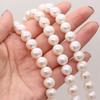 1String, Subcircle Natural Freshwater Pearls, 10-11mm White Pearl Beads for Jewelry Making DIY Crafts, Birthday Wedding Gifts, 36cm