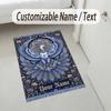 Dragon Phoenix Theme Crystal Velvet Rug Personalized Custom Name Text Soft Floor Mat Home Decor