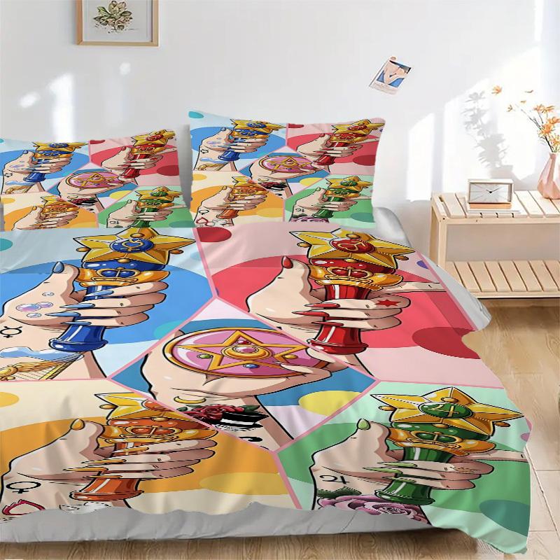 

3pcs Magical Wand Bedding Set: Perfect for Bedroom or Guest Room. Soft and Comfortable with No Core Included yy251010119 135x200cm