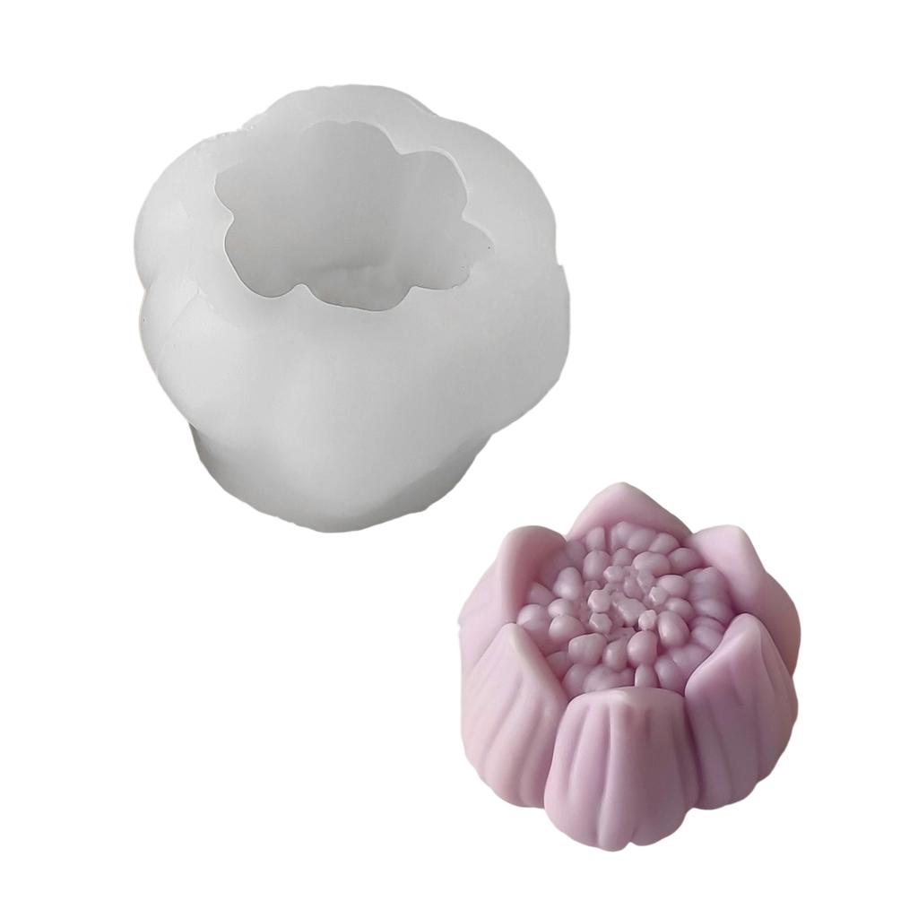 DIY Crafts and Handmade Soap Making Mold Flexible Flower Shape Candle Silicone Molds For DIY Crafts And Home Decoration