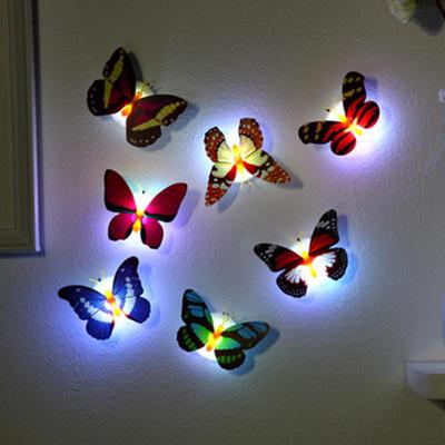 3D LED Επτά Χρωμάτων Αυτοκόλλητα Πεταλούδας Τοίχου Φωτάκια Νυχτός Αποκάλυψη Τοίχου Φωτιστικό Τοίχου Διακόσμηση Σπιτιού
