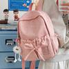 Cute Bowknot Backpack for Women Large Capacity Nylon School Backpack Kawaii Travel Daypack Casual College Bookbag