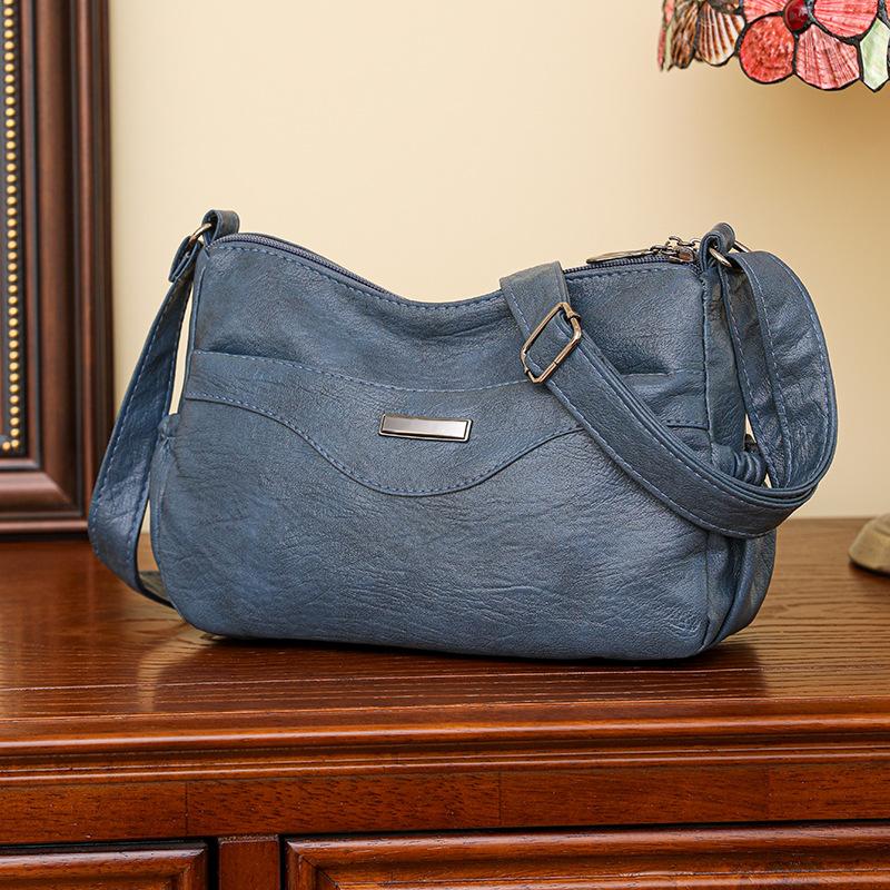 Crossbody Bag Soft Leather Large Capacity Middle-aged And Elderly Women's Bag