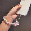 Phone Anti-lost Lanyard Key Short Wrist Pendant Macaron Round Bead Pendant Women's Hand-held Chain Mobile Phone Lanyard