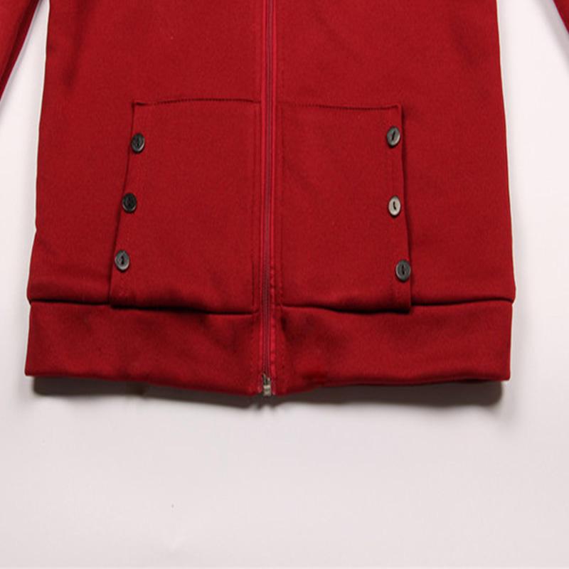 Women Fashion Casual Thicken Warmer Hoodie Solid Coat Outerwear Jacket