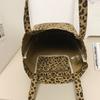 Leopard Print Large Capacity Tote Bag Women's Shoulder Bag Student Class Canvas Bag