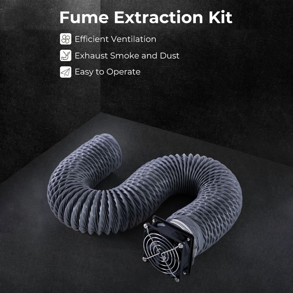 Creality Fume Extraction Kit with 4000 RPM High Efficiency Ventilation Fan And 2000mm Exhaust Hose Length Suitable for